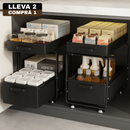 [Llevá 2 Pagá 1] Porta Condimentos Completo en Acero Inoxidable con Cajones Articulados