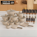 Conjunto de Ollas de Cerámica 19 Piezas Antiadherentes [ÚLTIMAS UNIDADES]