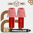 [Llevá 1 y Recibí 2] Pijama Femenino de Algodón y Poliéster (¡Comodidad para tus Noches de Sueño!) +REGALOS: Pantuflas