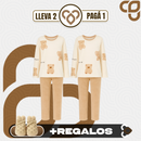 [Llevá 1 y Recibí 2] Pijama Femenino de Algodón y Poliéster (¡Comodidad para tus Noches de Sueño!) +REGALOS: Pantuflas