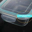 [PAGÁ 4 LLEVÁ 8] Conjunto de Recipientes de Vidrio con Tapa Antiderrame + REGALO: Porta Condimentos